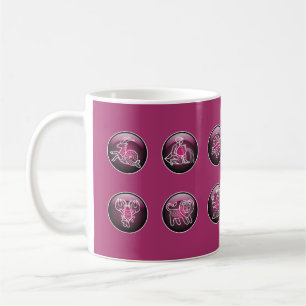 Caneca De Café Símbolo de Botão Zodíaco Coffee Mug