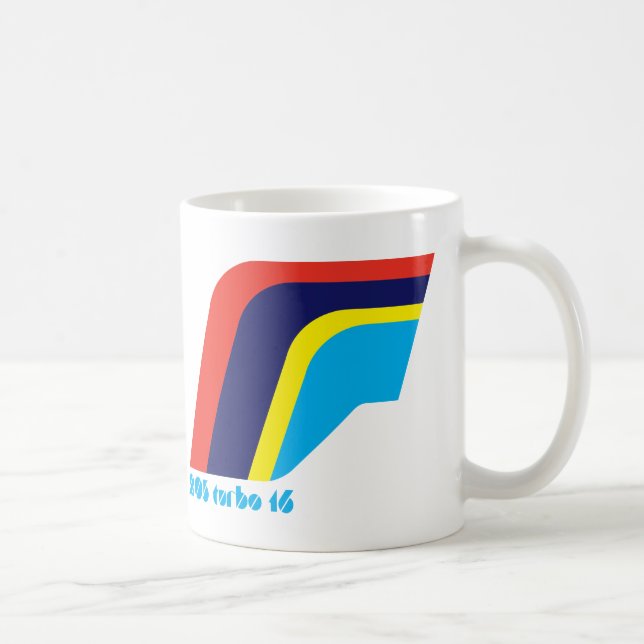 Caneca De Café Símbolo de Carro Turbo 205 Turbo Rally (Direita)