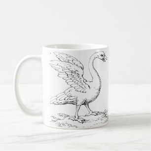 Caneca De Café Símbolo de Cisne de Amor e Fidelidade Arte Refinad