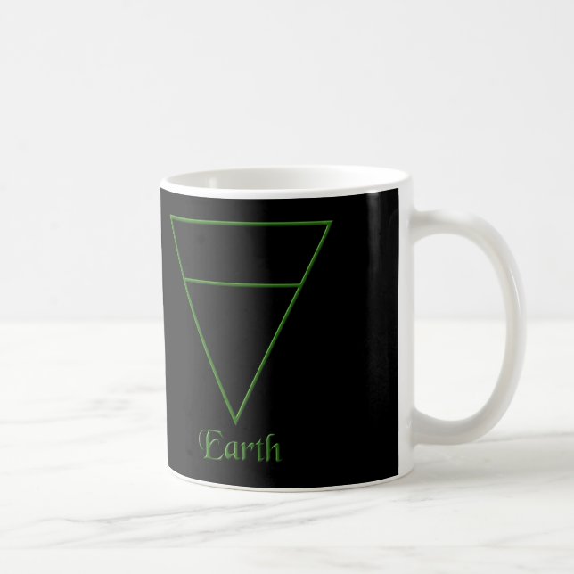 Caneca De Café Símbolo de Elemento Terrestre Pagan Falln (Direita)