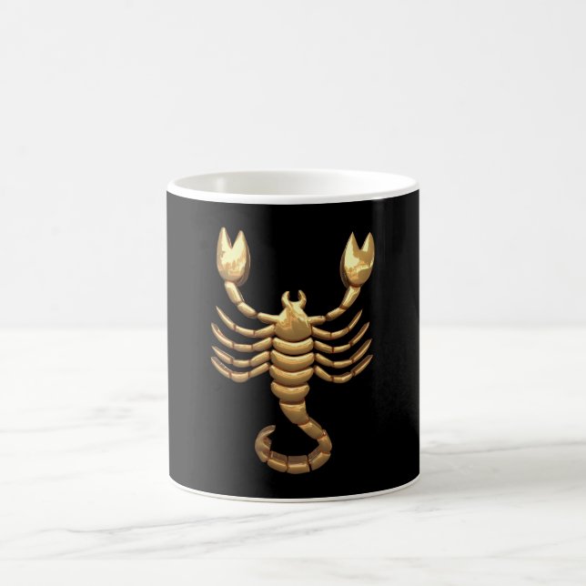 Caneca De Café Símbolo de Escorpião de Tom Dourado Zodiac (Centro)