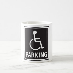 Caneca De Café Símbolo de estacionamento em cadeira de rodas
