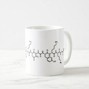 Caneca De Café símbolo de fórmula química hormonal de endorfinas