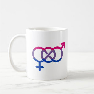 Caneca De Café Símbolo de gênero da bissexualidade