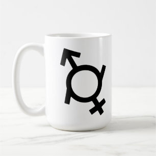 Caneca De Café Símbolo de Gênero Feminino e Masculino Gênero Flui