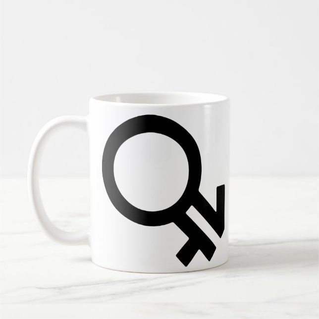 Caneca De Café Símbolo de Gênero Intergênero (Esquerda)