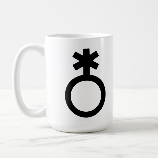 Caneca De Café Símbolo de Gênero Não Binário (Esquerda)