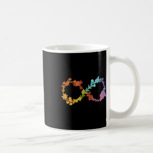 Caneca De Café Símbolo de Infinito de Neurodiversidade Floral Con