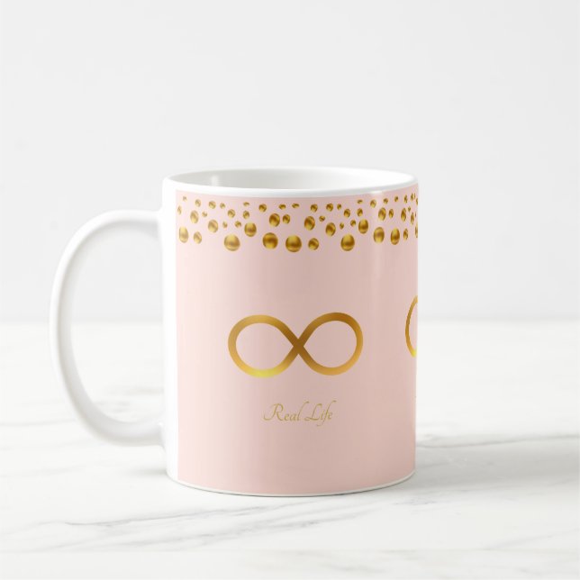Caneca De Café Símbolo de Infinito Dourado (Esquerda)