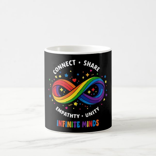 Caneca De Café Símbolo de Neurodiversidade Infinito Arco-íris - I (Centro)