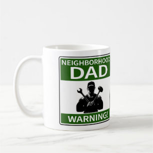 Caneca De Café Símbolo de Pai de vizinhança personalizável verde