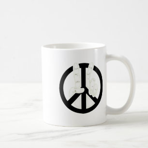 Caneca De Café Símbolo De Paz De Vitória Retroativa Para Camisas