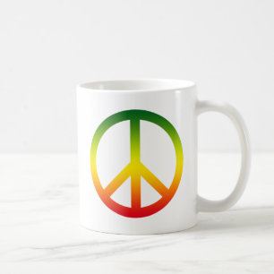 Caneca De Café Símbolo de paz Rasta