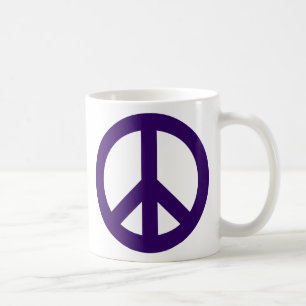 Caneca De Café Símbolo de paz roxo escuro