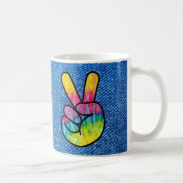 Caneca De Café Símbolo de paz Tie-Dye