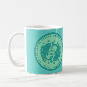Caneca De Café Símbolo de Peixes Zodíacos Coffee Mug