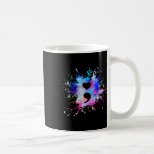 Caneca De Café Símbolo de ponto e vírgula do coração gráfico