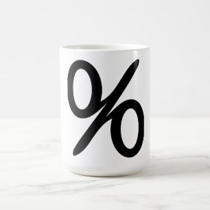 Caneca De Café Símbolo de Porcentagem de Matemática Mug