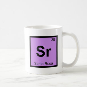 Caneca De Café Símbolo de Química Sr - Santa Rosa Califórnia