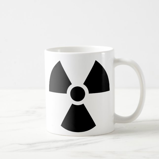 Caneca De Café Símbolo de Radiação Trefoil (Direita)