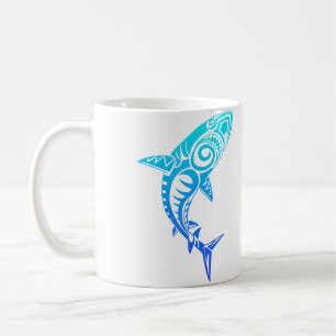 Caneca De Café Símbolo de Tubarão da Cultura Azul Haka Kia Ora Da
