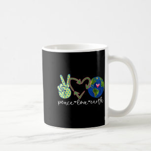 Caneca De Café Símbolo do dia da terra reciclagem amor paz terra 