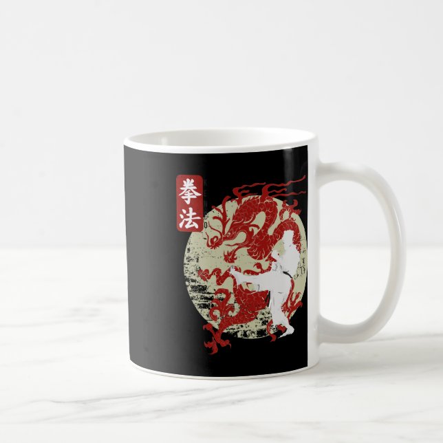 Caneca De Café Símbolo do Dragão Kenpo Karate (Direita)
