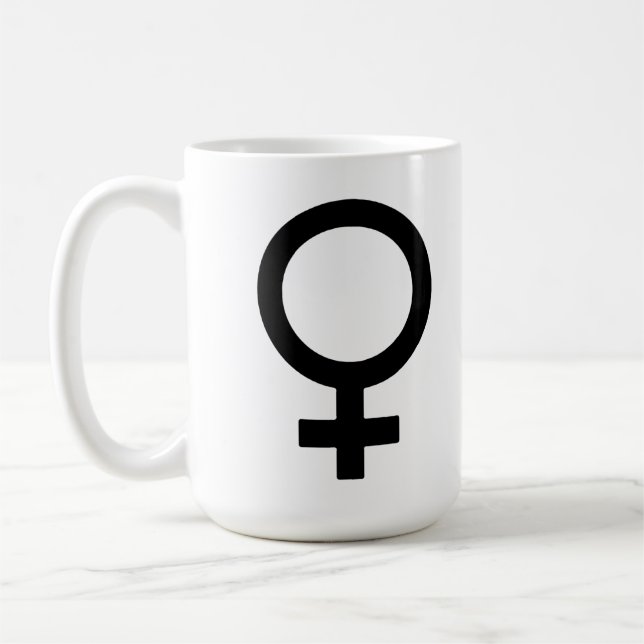 Caneca De Café Símbolo do sexo feminino (Esquerda)