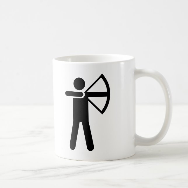 Caneca De Café Símbolo do tiro ao arco (Direita)