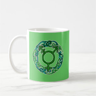 Caneca De Café Símbolo do Transgender de Knotwork do céltico