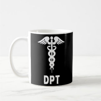 Caneca De Café Símbolo Doutor De Terapia Física Dpt Caduceus