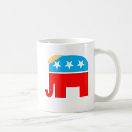 Caneca De Café Símbolo Elefante do GOP do Presidente Trump Hair