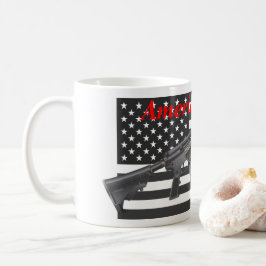Caneca De Café Símbolo Favorito Rifle USA AR15 Personalizado