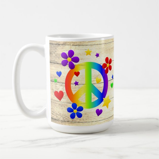 Caneca De Café Símbolo Festivo da Paz (Esquerda)