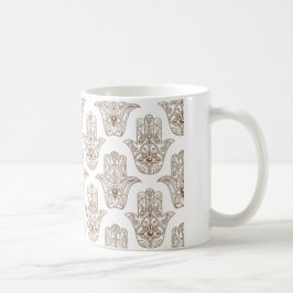 Caneca De Café Símbolo Hamsa Padrão