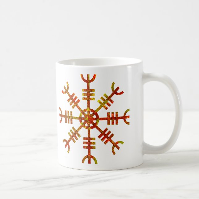 Caneca De Café Símbolo Helm Do Awe Norse Viking (Direita)