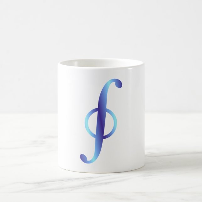 Caneca De Café Símbolo integral de curva path integral (Centro)