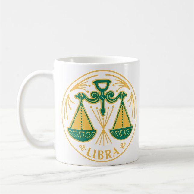 Caneca De Café Símbolo Libra do Zodíaco (Esquerda)