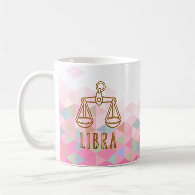 Caneca De Café Símbolo Libra Zodiac (Esquerda)