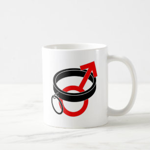 Caneca De Café Símbolo masculino colocado um colar