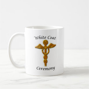 Caneca De Café Símbolo Médico Dourado da Cerimônia de Casaco B