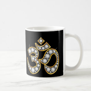 Caneca De Café Símbolo Om com Pedras "Diamond"