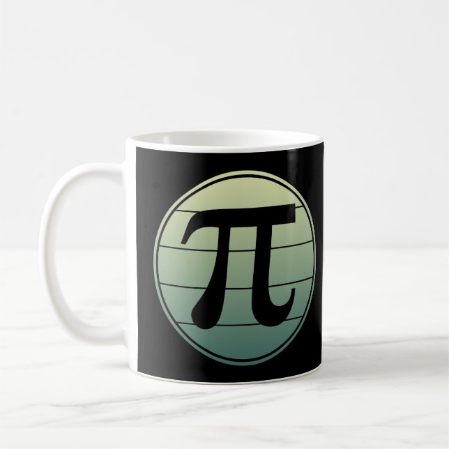 Caneca De Café Símbolo Pi Gradiente Dia Pi | Feliz dia de matemát (Esquerda)