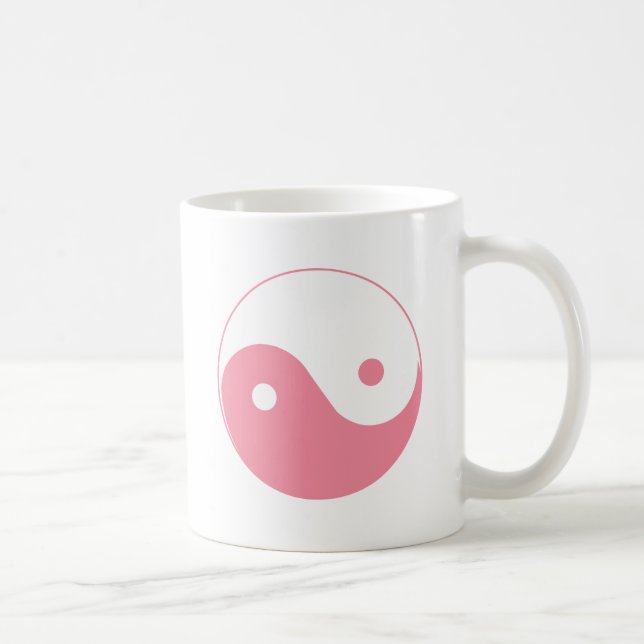 Caneca De Café Símbolo rosa Yin-Yang (Direita)