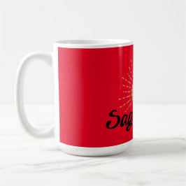 Caneca De Café Símbolo Sagittarius Starburst Vermelho