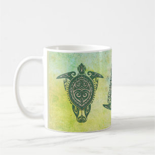 Caneca De Café Símbolo Shamani Sea Turtle + suas ideias