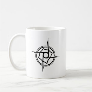Caneca De Café Símbolo Tribal Geométrico - Emblema de Estrela Abs
