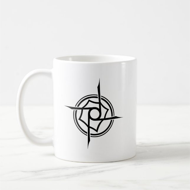 Caneca De Café Símbolo Tribal Geométrico - Emblema de Estrela Abs (Esquerda)