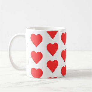 Caneca De Café símbolo vermelho do coração impresso