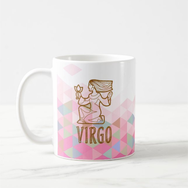 Caneca De Café Símbolo Virgo Zodiac (Esquerda)